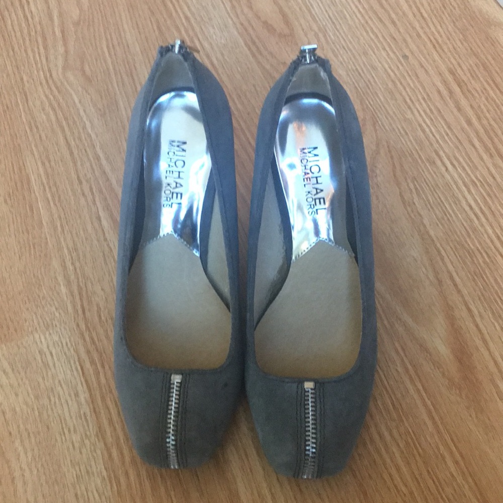 Michael Kors Gray Suede Wedges